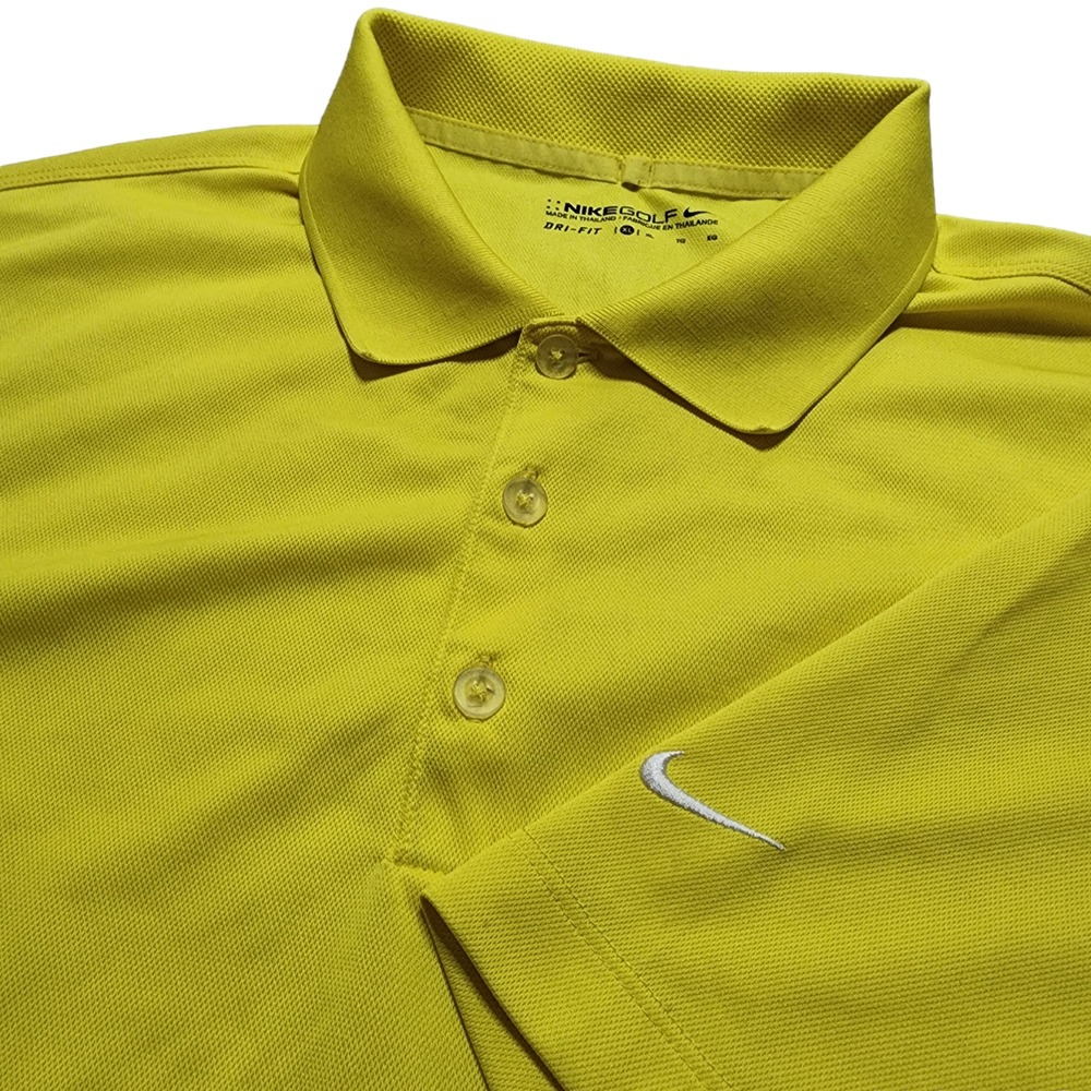 Vintage Nike Golf Mens L dri-fit Yellow shirt EUC 48" Chest
